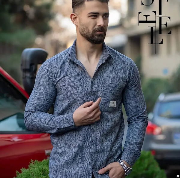 عکس-پیراهن اسپرت مردانه کنف