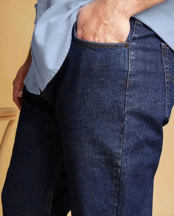 عکس-شلوار جین مردانه دمپا طلایی