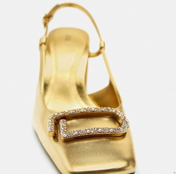 عکس-کفش زنانه زارا طلایی
