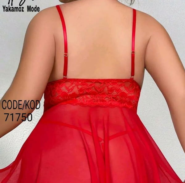 عکس-لباس خواب زنانه دانتل قرمز