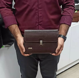 کیف پاسپورتی مردانه چرم مصنوعی