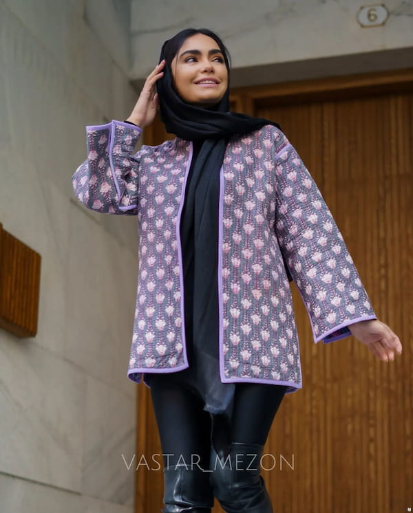 عکس-شال زنانه پنبه مشکی