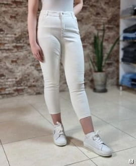 شلوار جین زنانه سفید