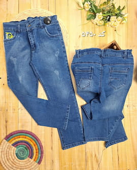شلوار جین بچگانه دمپا تک رنگ