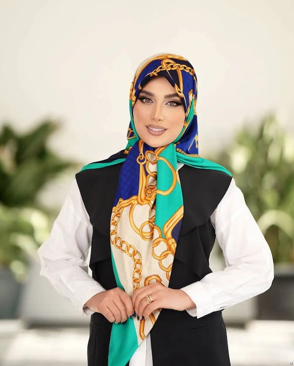 عکس-روسری زنانه ابریشم توییل