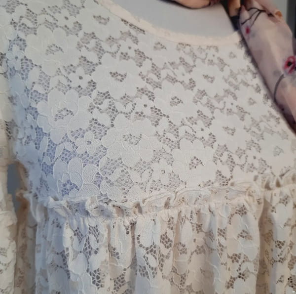 عکس-پیراهن زنانه دانتل تک رنگ