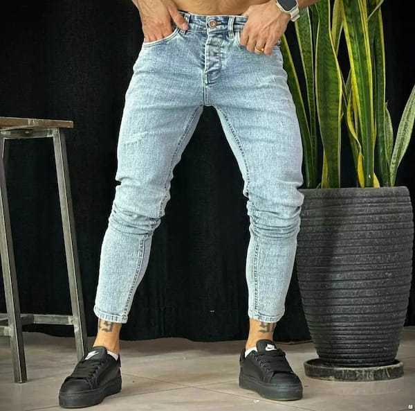 عکس-شلوار جین مردانه طلایی
