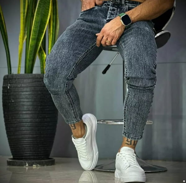 عکس-شلوار جین مردانه طلایی