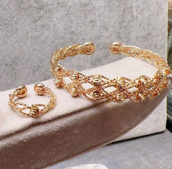 عکس-دستبند دخترانه آبکاری طلا ژوپینگ