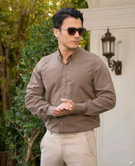 پیراهن آستین بلند مردانه پنبه