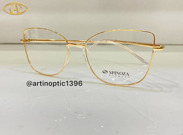 عکس-عینک طبی زنانه فلزی طلایی
