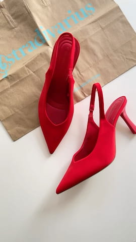 کفش پاشنه بلند دخترانه قرمز