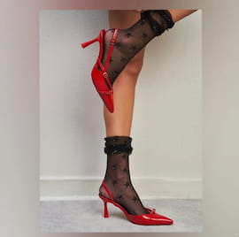 کفش روزمره پاشنه بلند زنانه قرمز