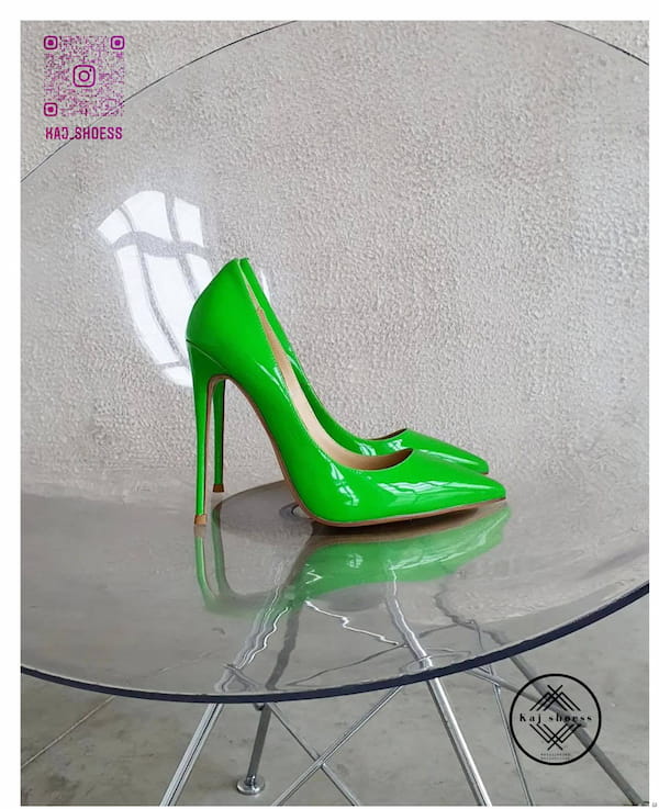 عکس-کفش روزمره مجلسی زنانه ورنی سبز