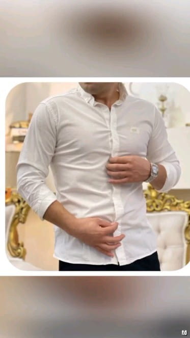 عکس-پیراهن آستین بلند مردانه پوپلین تک رنگ