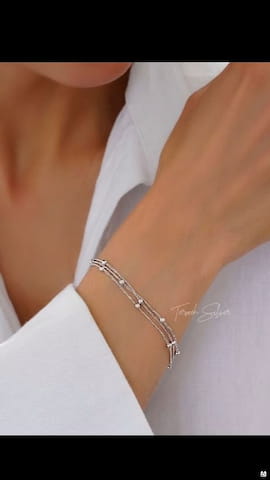 دستبند دخترانه آبکاری طلا کارتیه سفید