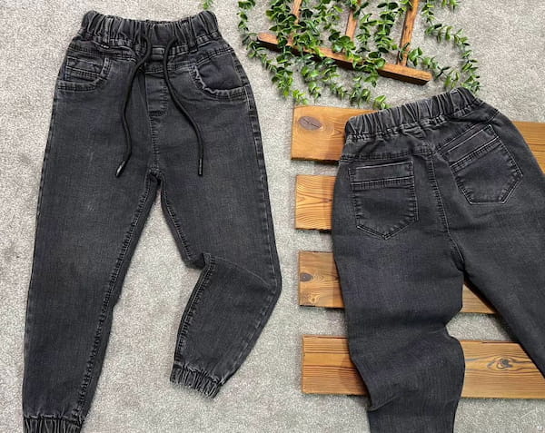 عکس-شلوار جین بچگانه دمپاکش زغالی