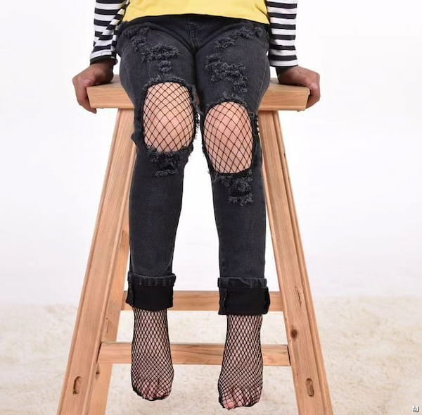 عکس-جوراب شلواری بچگانه جین