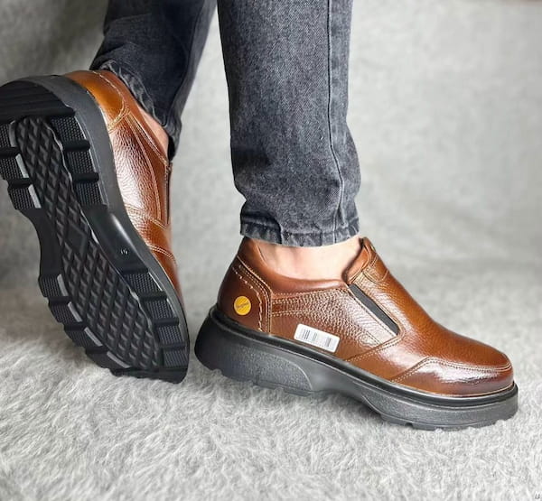 عکس-کفش روزمره طبی مردانه چرم طبیعی