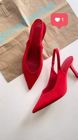 کفش پاشنه بلند دخترانه قرمز
