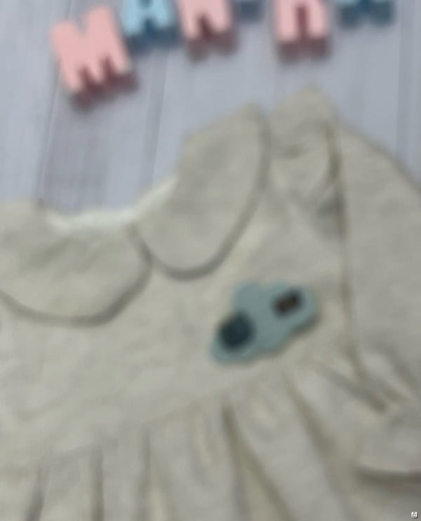 عکس-پیراهن عروسکی دخترانه تک رنگ