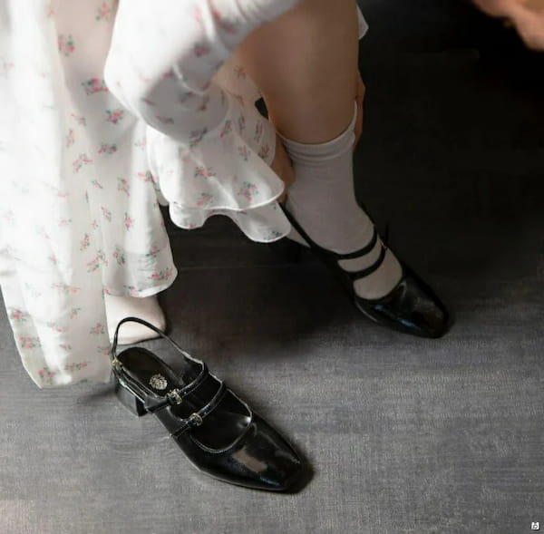 عکس-کفش کفش پاشنه دار عروسکی زنانه مشکی