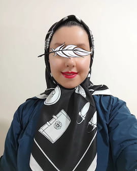 روسری زنانه ابریشم توییل شنل