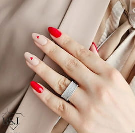 انگشتر زنانه روکش طلا سفید