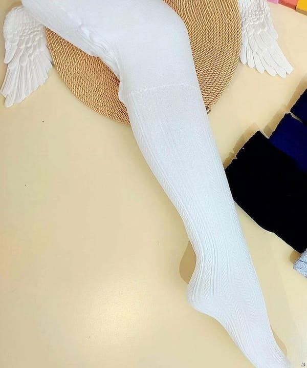 عکس-جوراب شلواری دخترانه سفید
