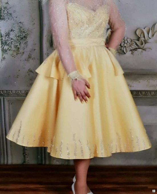 عکس-دامن پرنسسی زنانه دانتل تک رنگ