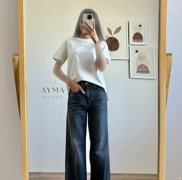عکس-شلوار جین زنانه گپ تک رنگ