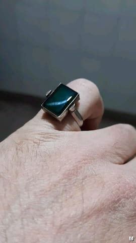 انگشتر مردانه نقره سبز