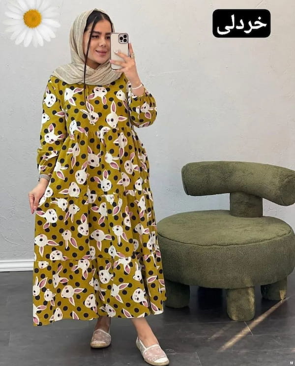 عکس-پیراهن خرسی دخترانه نخ