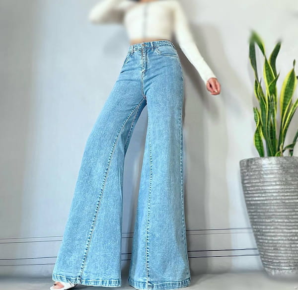 عکس-شلوار جین زنانه دمپا مشکی