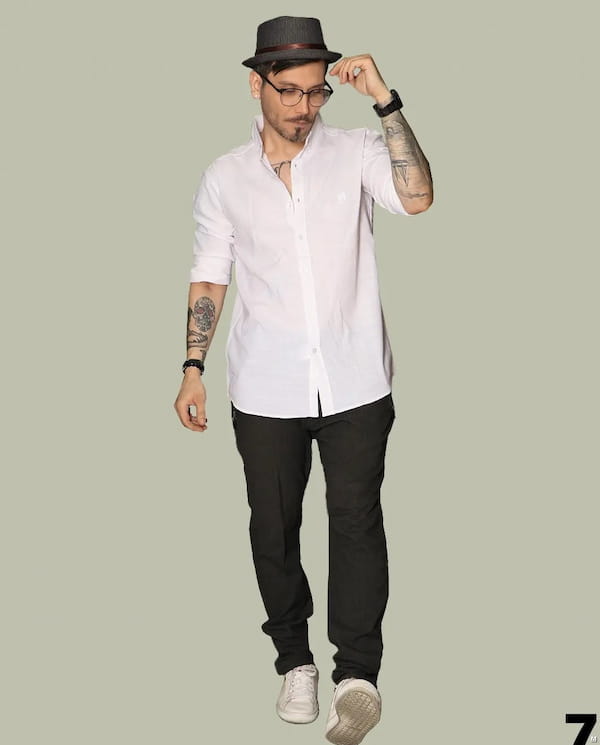 عکس-پیراهن آستین بلند مردانه پنبه