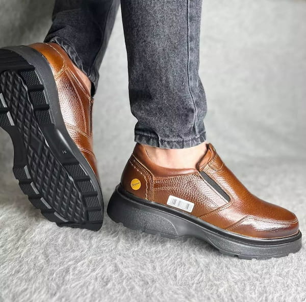 عکس-کفش روزمره طبی مردانه چرم طبیعی