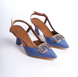 کفش کفش پاشنه دار زنانه زارا آبی