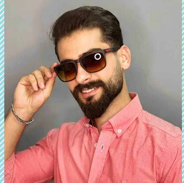 عکس-عینک مردانه افتابی پلیس قهوه ای
