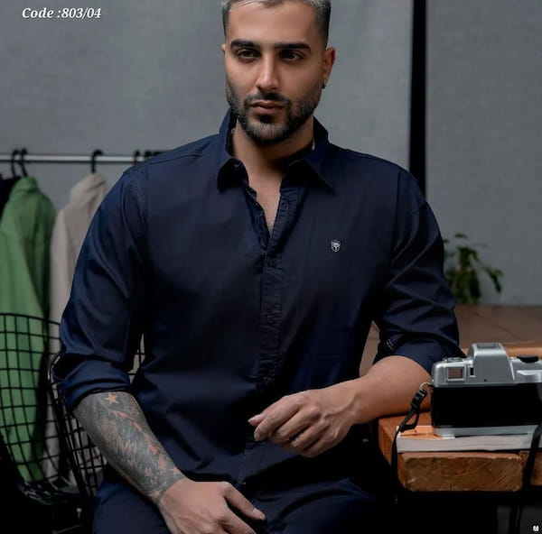 عکس-پیراهن اسپرت مردانه پوپلین