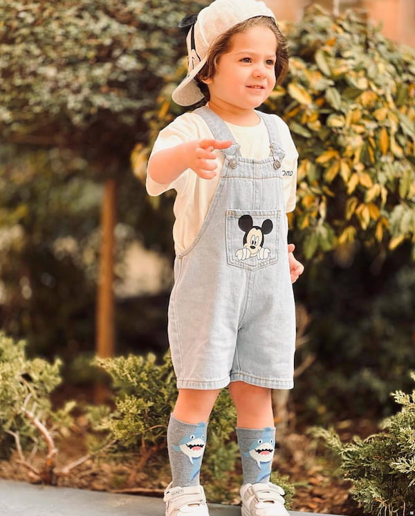 عکس-جوراب بچگانه جین آبی روشن