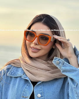 عینک uv400 زنانه نارنجی