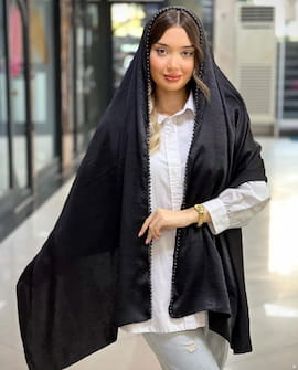 شال زنانه مشکی