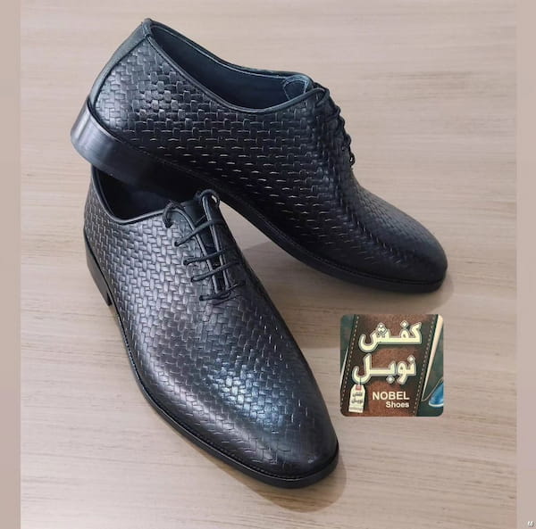 عکس-کفش روزمره مجلسی مردانه چرم عسلی
