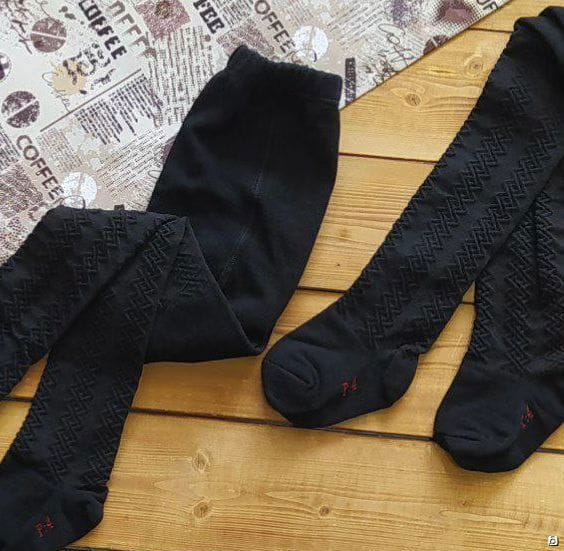 عکس-جوراب شلواری بچگانه جین مشکی
