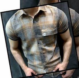 پیراهن آستین کوتاه مردانه کنف