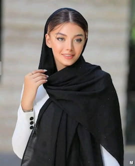 روسری زنانه نخی مشکی