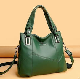 کیف زنانه چرم سبز