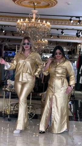 ست پوشاک زنانه طلایی