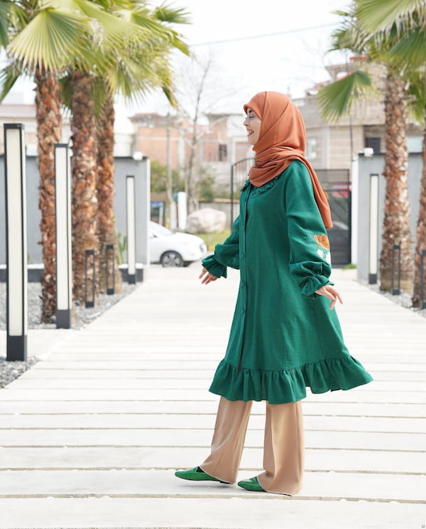 عکس-لباس راحتی گلدوزی زنانه کرپ مازراتی