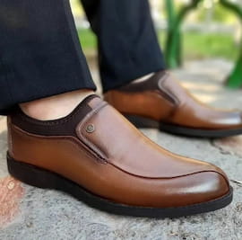 کفش روزمره جورابی مردانه چرم طبیعی